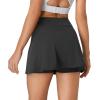 imageWomens Tennis Skirt with Pockets Shorts Crossover High Waisted Athletic Skorts Skirts for Golf Running WorkoutZ5deep Grey