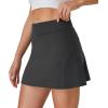 imageWomens Tennis Skirt with Pockets Shorts Crossover High Waisted Athletic Skorts Skirts for Golf Running WorkoutZ5deep Grey