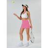 imageWomens Tennis Skirt with Pockets Shorts Crossover High Waisted Athletic Skorts Skirts for Golf Running WorkoutZ5hot Pink