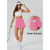 imageWomens Tennis Skirt with Pockets Shorts Crossover High Waisted Athletic Skorts Skirts for Golf Running WorkoutZ5hot Pink