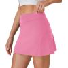 imageWomens Tennis Skirt with Pockets Shorts Crossover High Waisted Athletic Skorts Skirts for Golf Running WorkoutZ5hot Pink