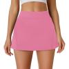 imageWomens Tennis Skirt with Pockets Shorts Crossover High Waisted Athletic Skorts Skirts for Golf Running WorkoutZ5hot Pink