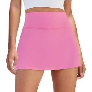 imageWomens Skort Tennis Skirt with Pocket Shorts Mini Golf Skirts High Waisted Athletic Skorts Summer WorkoutPink