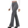imageWomens Work Pants Business Casual Pants High Waisted Yoga Flare Leggings with Pockets Dress Slacks Tummy Control