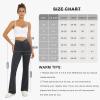 imageWomens Yoga Pants V Crossover Flare Leggings with Pockets Flared Bootcut Bell Bottoms Workout Pants GymDark Grey