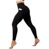 imageYoga Leggings for Women with Pockets High Waisted Tummy Control Yoga Pants Soft Buttery Workout Leggings GymBlack