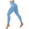 imageYoga Leggings for Women with Pockets High Waisted Tummy Control Yoga Pants Soft Buttery Workout Leggings GymBlue