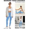 imageYoga Leggings for Women with Pockets High Waisted Tummy Control Yoga Pants Soft Buttery Workout Leggings GymBlue