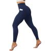 imageYoga Leggings for Women with Pockets High Waisted Tummy Control Yoga Pants Soft Buttery Workout Leggings GymNavy