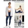 imageYoga Leggings for Women with Pockets High Waisted Tummy Control Yoga Pants Soft Buttery Workout Leggings GymNavy