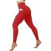 imageYoga Leggings for Women with Pockets High Waisted Tummy Control Yoga Pants Soft Buttery Workout Leggings GymRed
