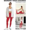 imageYoga Leggings for Women with Pockets High Waisted Tummy Control Yoga Pants Soft Buttery Workout Leggings GymRed