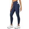 imageYoga Leggings for Women with Pockets High Waisted Tummy Control Yoga Pants Soft Buttery Workout Leggings GymNavy