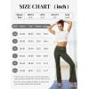 imageWomens Flare Yoga Pants with Pockets High Waist Tummy Control Flared Leggings Bell Bottom Gym Workout LeggingsArmy Green