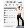 imageWomens Flare Yoga Pants with Pockets High Waist Tummy Control Flared Leggings Bell Bottom Gym Workout LeggingsBlack
