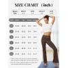 imageWomens Flare Yoga Pants with Pockets High Waist Tummy Control Flared Leggings Bell Bottom Gym Workout LeggingsBrown