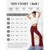 imageWomens Flare Yoga Pants with Pockets High Waist Tummy Control Flared Leggings Bell Bottom Gym Workout LeggingsBurgundy