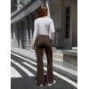 imageWomens High Waist Dress Pants Business Casual Work Pants Stretchy Bootcut Pull On Slacks Office Trousers with PocketsBrown