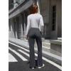 imageWomens High Waist Dress Pants Business Casual Work Pants Stretchy Bootcut Pull On Slacks Office Trousers with PocketsDeep Grey