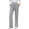 imageWomens High Waist Dress Pants Business Casual Work Pants Stretchy Bootcut Pull On Slacks Office Trousers with PocketsLight Grey