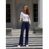 imageWomens High Waist Dress Pants Business Casual Work Pants Stretchy Bootcut Pull On Slacks Office Trousers with PocketsNavy Blue
