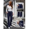imageWomens High Waist Dress Pants Business Casual Work Pants Stretchy Bootcut Pull On Slacks Office Trousers with PocketsNavy Blue