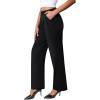imageWomens Wide Leg Dress Pants Stretchy High Waisted Work Pants Business Casual Office Trousers with PocketsZblack