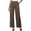 imageWomens Wide Leg Dress Pants Stretchy High Waisted Work Pants Business Casual Office Trousers with PocketsBrown