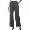 imageWomens Wide Leg Dress Pants Stretchy High Waisted Work Pants Business Casual Office Trousers with PocketsDeep Grey