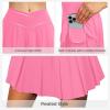 imagePleated Skirts for Women High Waisted Tennis Golf Skirt with Shorts Pockets Athletic Pickleball Mini SkortCrossoverlightpink