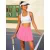 imagePleated Skirts for Women High Waisted Tennis Golf Skirt with Shorts Pockets Athletic Pickleball Mini SkortCrossoverlightpink