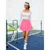 imagePleated Skirts for Women High Waisted Tennis Golf Skirt with Shorts Pockets Athletic Pickleball Mini SkortCrossoverlightpink