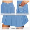 imagePleated Skirts for Women High Waisted Tennis Golf Skirt with Shorts Pockets Athletic Pickleball Mini SkortCrossoversky Blue