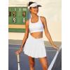 imagePleated Skirts for Women High Waisted Tennis Golf Skirt with Shorts Pockets Athletic Pickleball Mini SkortCrossoverwhite