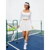 imagePleated Skirts for Women High Waisted Tennis Golf Skirt with Shorts Pockets Athletic Pickleball Mini SkortCrossoverwhite