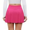 imagePleated Skirts for Women High Waisted Tennis Golf Skirt with Shorts Pockets Athletic Pickleball Mini SkortHot Pink
