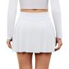 imagePleated Skirts for Women High Waisted Tennis Golf Skirt with Shorts Pockets Athletic Pickleball Mini SkortWhite