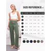 imageWide Leg Yoga Pants Women Elastic High Waisted Lounge Pants Loose Causal Comfy Trousers with PocketsArmy Green