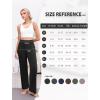imageWide Leg Yoga Pants Women Elastic High Waisted Lounge Pants Loose Causal Comfy Trousers with PocketsBlack