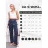 imageWide Leg Yoga Pants Women Elastic High Waisted Lounge Pants Loose Causal Comfy Trousers with PocketsNavy Blue