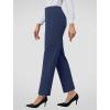 imageWomens Dress Pants Stretchy Straight Leg Pull On Work Pants High Waisted Business Casual Slacks with Pockets OfficeNavy