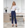 imageWomens Dress Pants Stretchy Straight Leg Pull On Work Pants High Waisted Business Casual Slacks with Pockets OfficeNavy