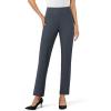 imageWomens Dress Pants Stretchy Straight Leg Pull On Work Pants High Waisted Business Casual Slacks with Pockets OfficeDark Grey