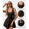 image:imageAthletic Dress for Women Bubble Hem Tennis Dress with Pockets U Neck Sleeveless Dress with Built in ShortsBrown
