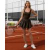 image:imageAthletic Dress for Women Bubble Hem Tennis Dress with Pockets U Neck Sleeveless Dress with Built in ShortsBrown