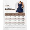 image:imageAthletic Dress for Women Bubble Hem Tennis Dress with Pockets U Neck Sleeveless Dress with Built in ShortsNavy Blue