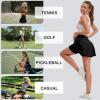 image:imageSkorts for Woman Tennis Skirt with Pockets Shorts Golf Skort High Waisted Athletic Skirts Workout PickleballBlack