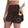 image:imageSkorts for Woman Tennis Skirt with Pockets Shorts Golf Skort High Waisted Athletic Skirts Workout PickleballBrown
