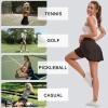image:imageSkorts for Woman Tennis Skirt with Pockets Shorts Golf Skort High Waisted Athletic Skirts Workout PickleballBrown