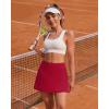 image:imageSkorts for Woman Tennis Skirt with Pockets Shorts Golf Skort High Waisted Athletic Skirts Workout PickleballRed